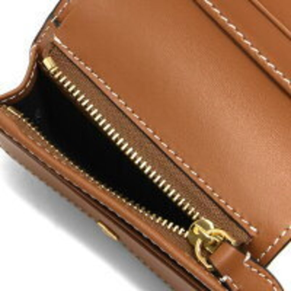 Burberry Check Bifold Wallet Brown Birch Beige - Picture 3 of 5